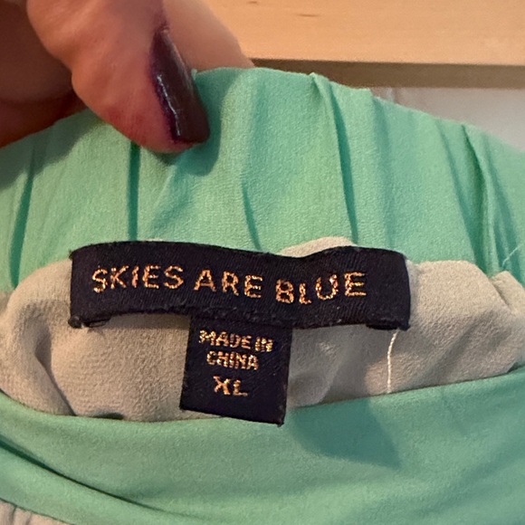 Skies Are Blue Colorful Pleated Maxi Skirt - Picture 2 of 5